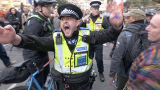 Heavy police presence as demonstrators face off during Oxford LTN protest