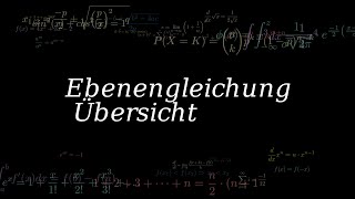 Ebenengleichung umwandeln - Einführung / Übersicht