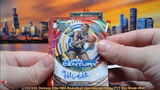 9-30-24 2023/24 Donruss Elite NBA Basketball International Hobby PYT Box Break #690