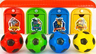 Oddly Satisfying | ASMR Garage | How I Made Rainbow Beads and Fruit in 4 Colors Soccer Slime Balls