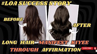 MANIFEST LONG HAIR through AFFIRMATION 😍😍 #hairgrowth #hairstyle #lawofattraction #loasuccessstory