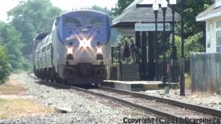 Railfanning Amtrak in Old Orchard Beach, Maine - 7/13/12