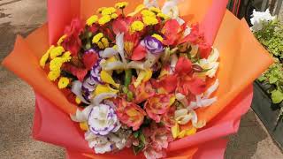 Colorful feelings bouquet in Ukraine