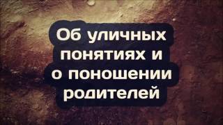 Ринат Абу Мухаммад- Об уличных понятиях и о поноше