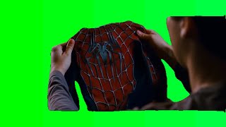 Peter Parker takes out his old suit again. Scene for Spiderman 3