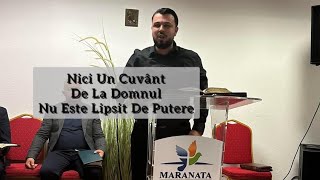 Alex Cirpaci - Nici Un Cuvânt De La Domnul Nu Este Lipsit De Putere - Biserica Maranata Hanau