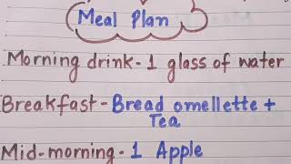 Diet plan #balanceddietchart #mealplanideas #dietchart