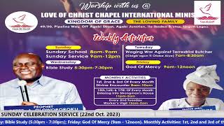 SUNDAY CELEBRATION SERVICE (22nd Oct. 2023)