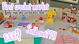 First Crochet Market 🧶 what i made, what i sold, how much i made