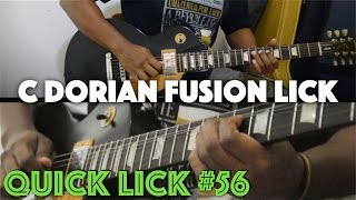 C Dorian Fusion Lick (lesson with TAB) - Quick Lick #56