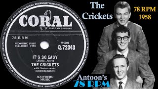 The Crickets | It's So Easy | Coral 78 rpm | 1958 England