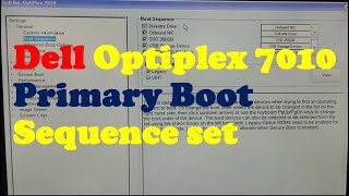 Dell optiplex 7010 Primary Boot Sequence set #dell #getdot #subscribe #boot #how #howto #optiplex