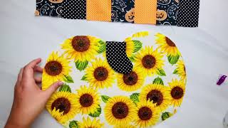 Easy Pumpkin Place Mat Sewing Tutorial - Thanksgiving - Halloween - Fall Table Decor