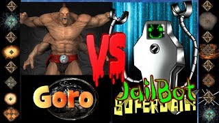 Goro (Mortal Kombat) vs Jailbot (Super Jail) - Ultimate Mugen Fight 2017