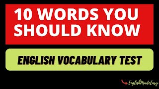 10 Awesome English Words You Should Know/ English Vocabulary