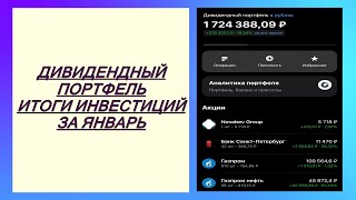 Дивидендный портфель. Сколько я заработал в январе 2024?