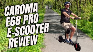 BUDGET ELECTRIC SCOOTER WITH A SEAT! CAROMA E68 PRO E-SCOOTER REVIEW