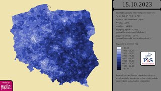 Wyniki wyborcze Prawa i Sprawiedliwości - 2001-2023