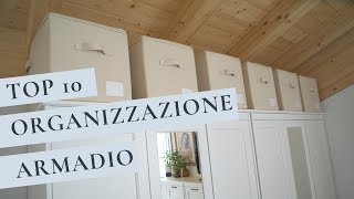 TOP 10 ORGANIZZAZIONE - armadio