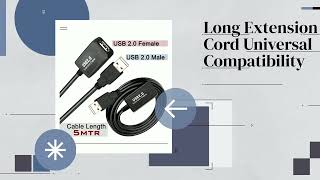 Storite Active USB 2.0 Male to Female USB Extension and Repeater Cable -  (5 Meter)