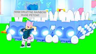 KUPIŁEM DRUŻYNĘ RAINBOW HUGE PETÓW W PET SIMULATOR X! (Roblox)