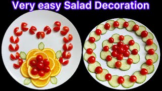 Beautiful New Style Flower Salad Decoration|Easy vegetable Carving and Garnish Trick |