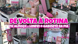 CUIDANDO DA MINHA COZINHA COM AMOR - DE VOLTA A ROTINA - FIZ ALMOÇO