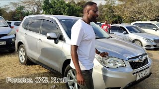 Subaru Foresters, Mazda CX5, and Nissan Xtrail prices at Jamhuri Sunday Car Auction