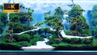 cichlid fish aquarium | aquarium waterfall | aquarium sandy waterfall | beautiful aquarium