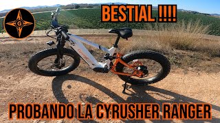 PROBAMOS LA BICICLETA  ELECTRICA CYRUSHER RANGER LA MAS BESTIA DEL CANAL / GINESSOT