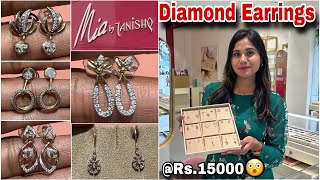 Mia By Tanishq Diamond Earrings Designs 1.20Gm Starts💥| Tanishq Diamond Earrings Designs With Price|