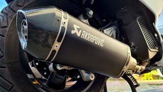 Vespa GTS 125 Super Tech Serienauspuff vs Akrapovich Sportauspuff Soundcheck vs standard exhaust