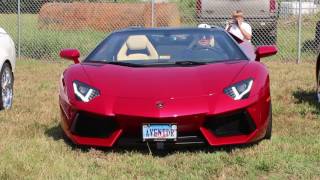 Lamborghini Aventador leaving Wings, Wheels, and Keels