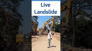 Live landslide #himachal #traveling #landslide