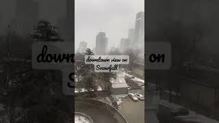 Downtown view on Snowfall |#short