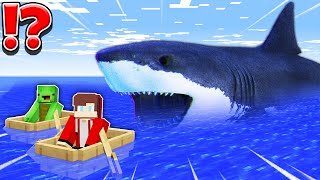 JJ and MIKEY VS Creepy SHARK CHALLENGE in Minecraft / Maizen animation