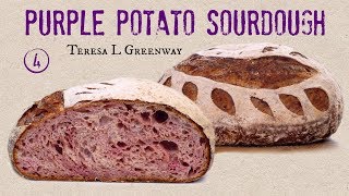 Purple Sweet Potato Sourdough Bread - 4