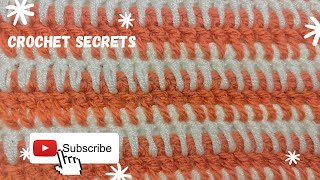 Easy crochet stitch 2row repeat غرزة كروشيه تكرار صفين