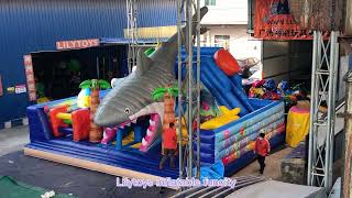 lilytoys inflatable park bounce castle  and inflatable slide for sale