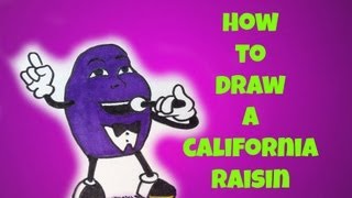 How To Draw A California Raisin