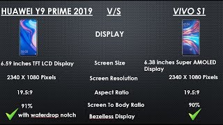 Huawei Y9 Prime 2019 Vs Vivo S1 comparison || Detail mobiles comparison