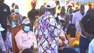 Raila Intervenes After Woman Screams at Rally