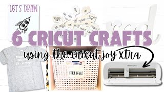 CRAFT WITH ME | 6 Cricut Crafts Using the Cricut Joy Xtra #cricut