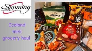 Slimming World Iceland Mini Grocery haul with syn values and prices included- food shopping bulk buy