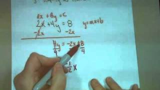 Transform Ax+By=C into y=mx+b #1.m4v