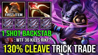 NEW 7.37C HARD CARRY 130% Cleave Trick of Trade 1 Shot Backstab First Item Battlefury Riki Dota 2