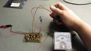 Testing the 5 Transistor ESR Meter with a variable resistor 0-10 Ohm