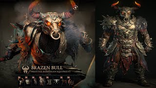 Brazen Bull Barbarian Equipment! | Diablo 4 Cosmetic Showcase!