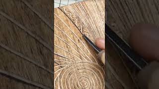 Chip carving project for beginners part 5 #shorts #carving #engraving #asmrcarving