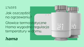 Głowice termostatyczne Hama 2 sztuki + baza, sterowanie ogrzewaniem smart